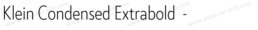 Klein Condensed Extrabold斜体字体转换